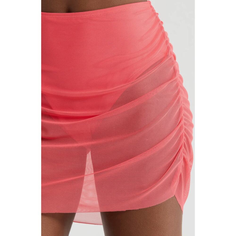 Hutch Tawnie Skirted Bikini Bottoms S NWOT Pink Coral Swim Modest Travel Resort - Picture 3 of 6